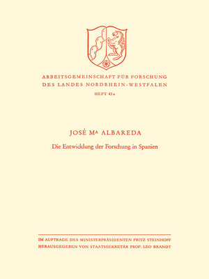 cover image of Die Entwicklung der Forschung in Spanien